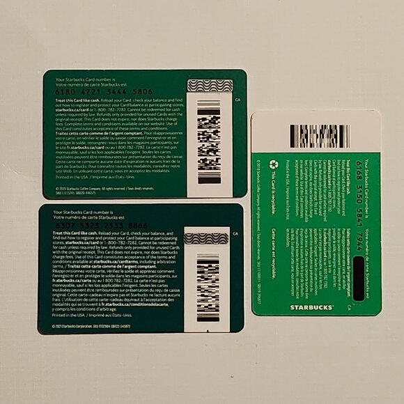 FUN STARBUCKS Compliments GEMS Gift Card Lot of 3 Friendship - Picture 2 of 2